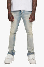 Pantalón ajustado de mezclilla apilado HEATH para hombre