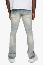 Pantalón ajustado de mezclilla apilado HEATH para hombre