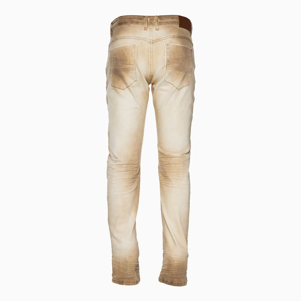 Pantalón de mezclilla Caspian para hombre con efecto de pintura a mano