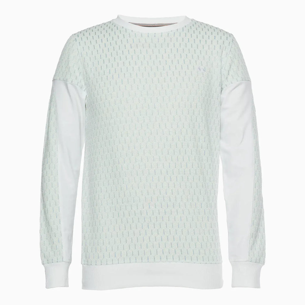 Sudadera de cuello redondo de punto jacquard Oscar para hombre