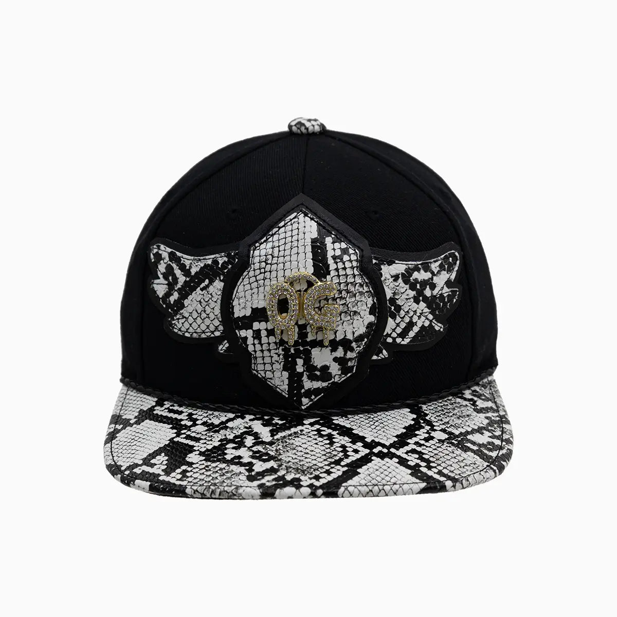 Gorra de lana Breyer's Buck 50 OG con visera de piel de serpiente sintética