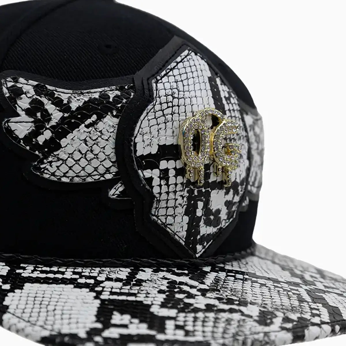 Gorra de lana Breyer's Buck 50 OG con visera de piel de serpiente sintética
