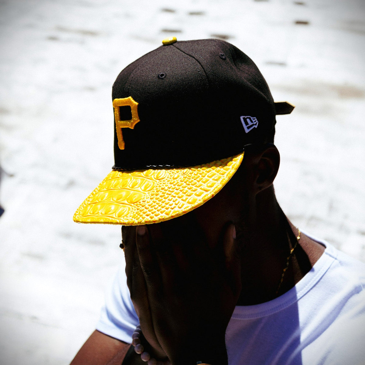 Casquette Breyer's Buck 50 des Pirates de Pittsburgh avec visière en cuir