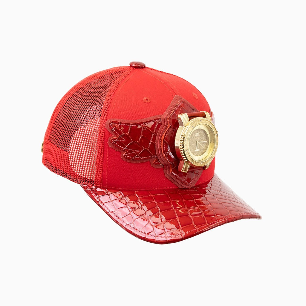 Gorra trucker de lana Buck 50 de Breyer con visera de cuero