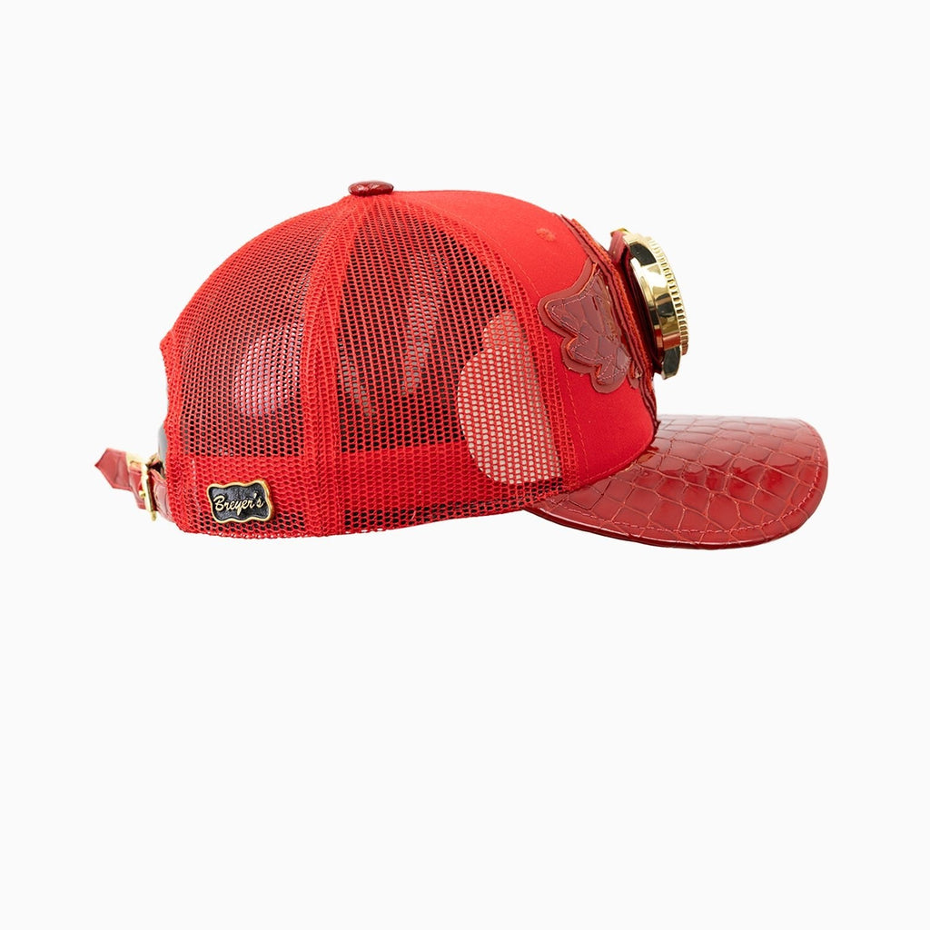 Gorra trucker de lana Buck 50 de Breyer con visera de cuero