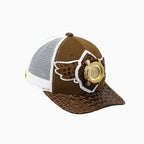 Gorra de camionero de lana Breyer's Buck 50 con visera de cuero