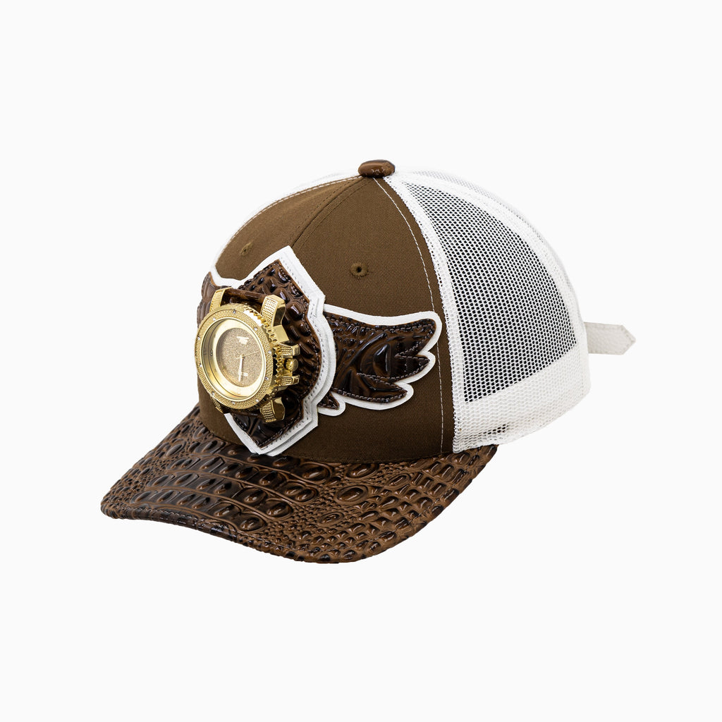Gorra de camionero de lana Breyer's Buck 50 con visera de cuero