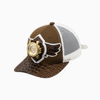 Gorra de camionero de lana Breyer's Buck 50 con visera de cuero