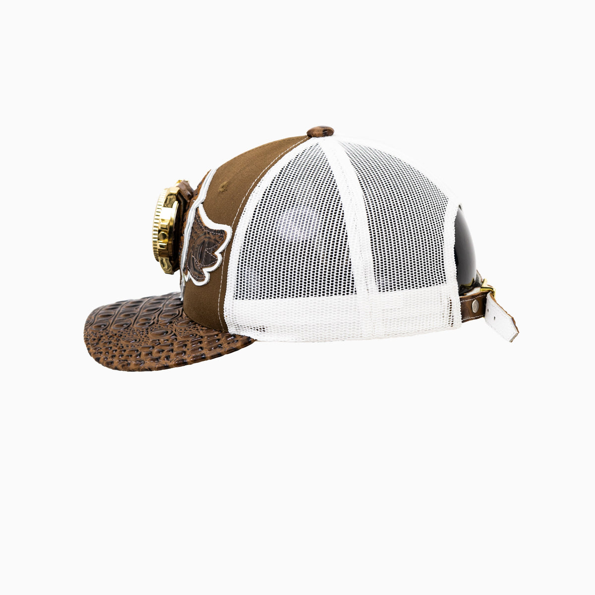 Gorra de camionero de lana Breyer's Buck 50 con visera de cuero