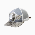 Casquette de camionneur en laine Buck 50 de Breyer avec visière en cuir