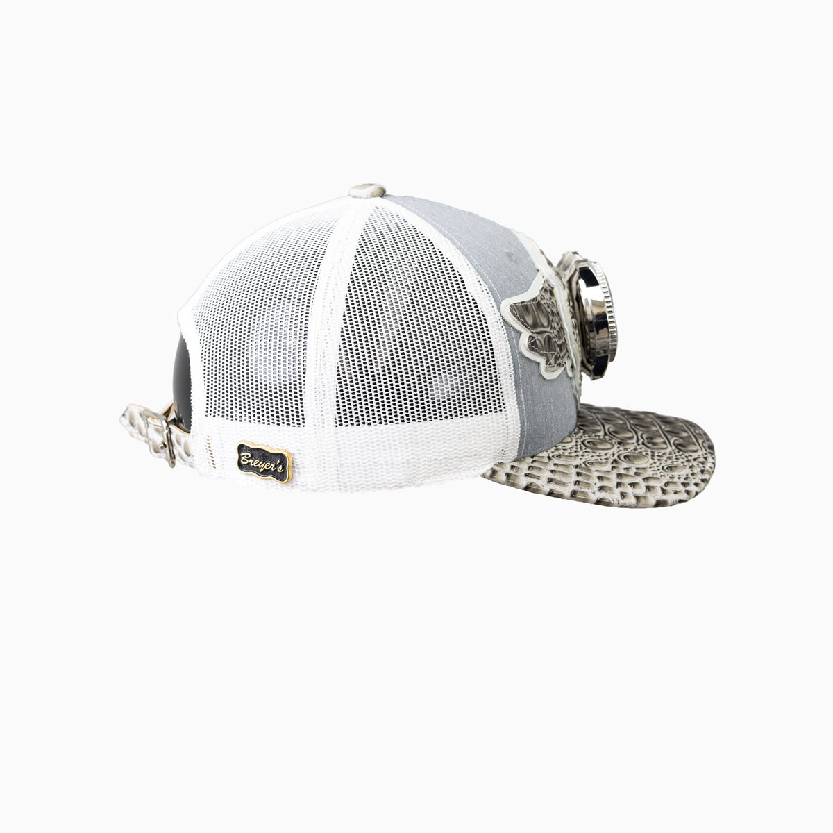 Casquette de camionneur en laine Buck 50 de Breyer avec visière en cuir