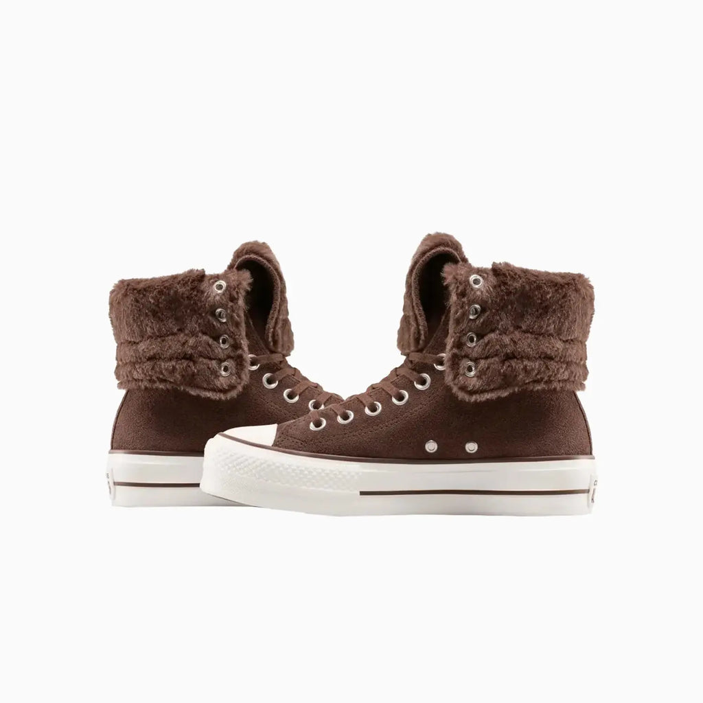 Mujer All Star Fold Over Lift X-Hi Piel Sintética