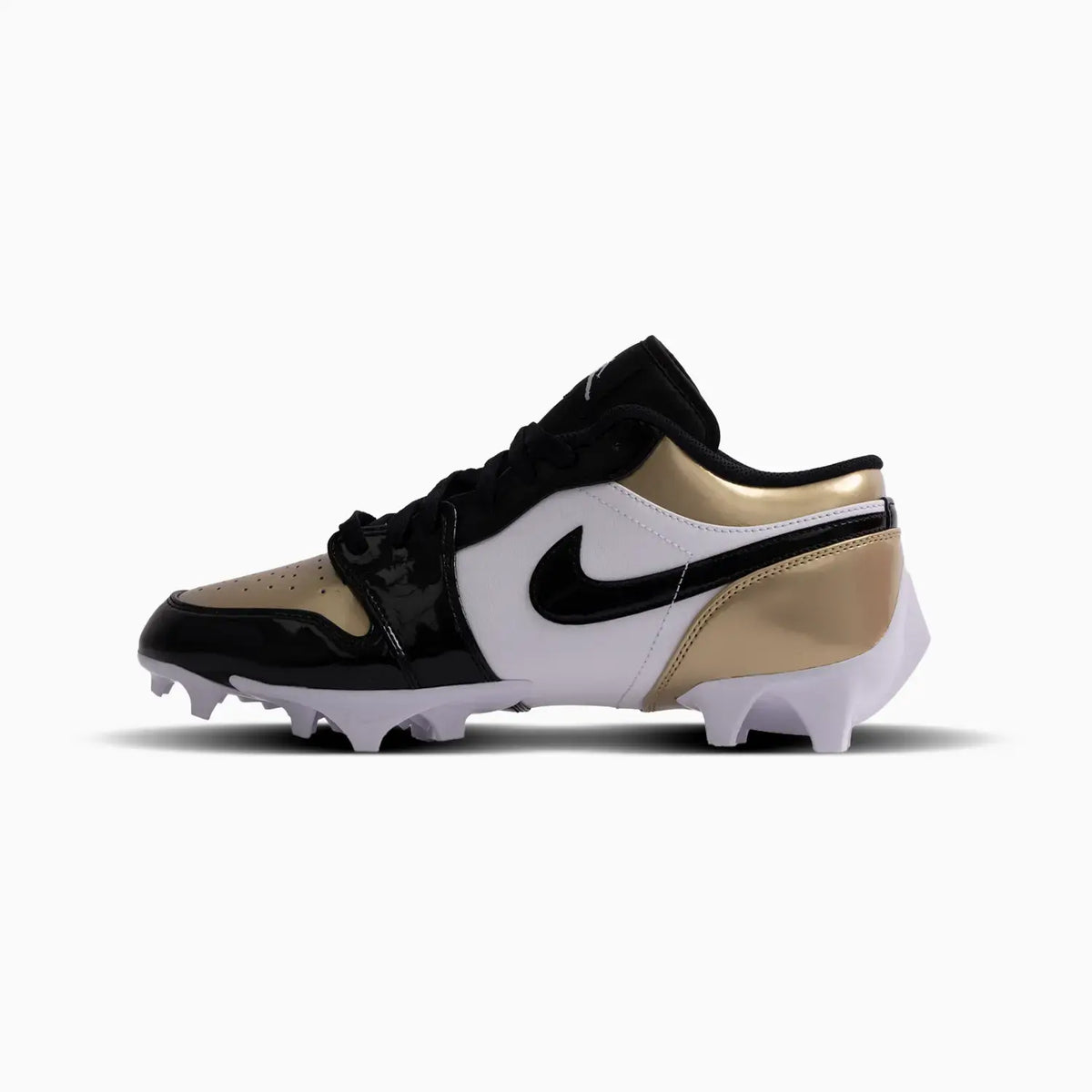 Men's Jordan 1 Low TD Football Cleat 'Metallic Gold Black'