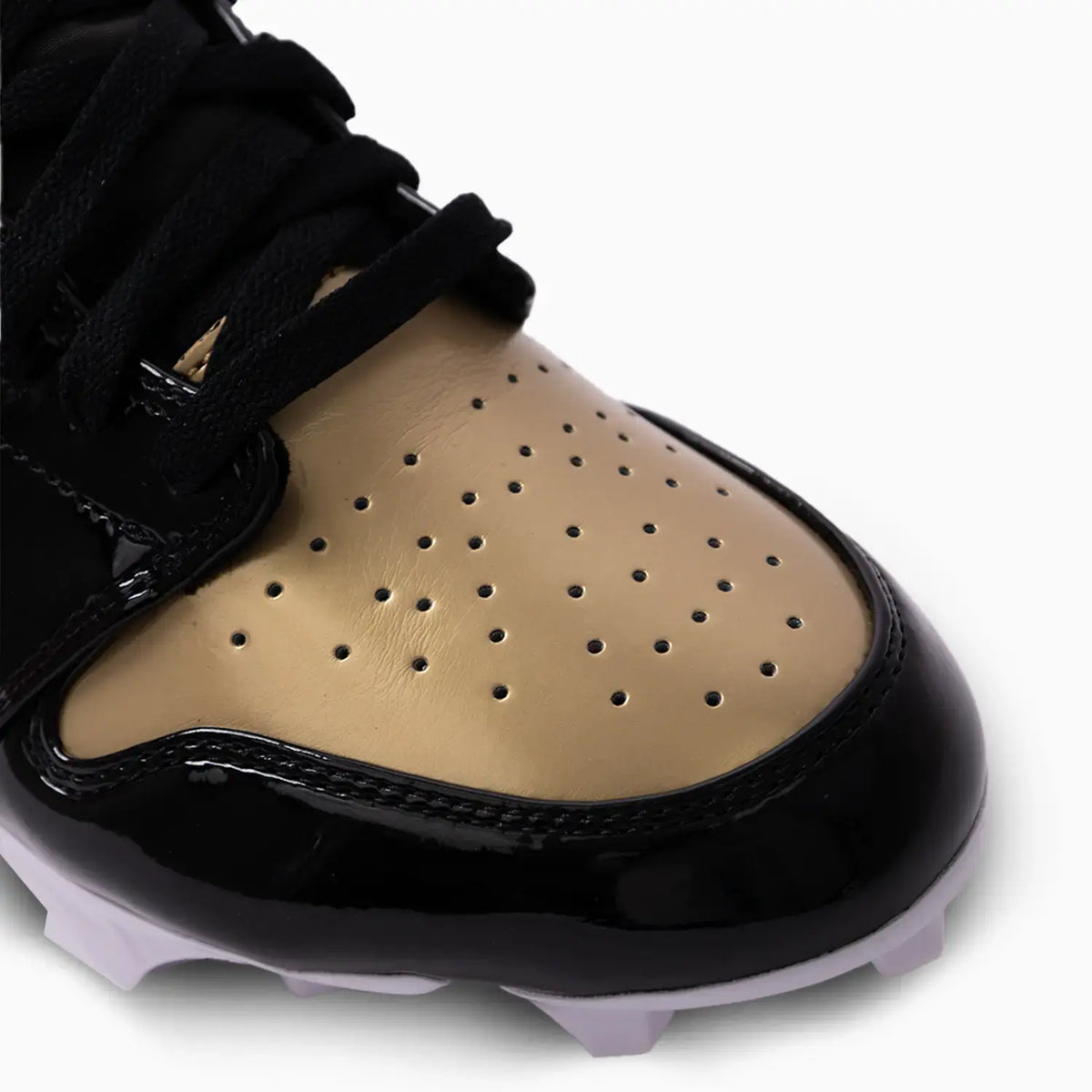 Men's Jordan 1 Low TD Football Cleat 'Metallic Gold Black'