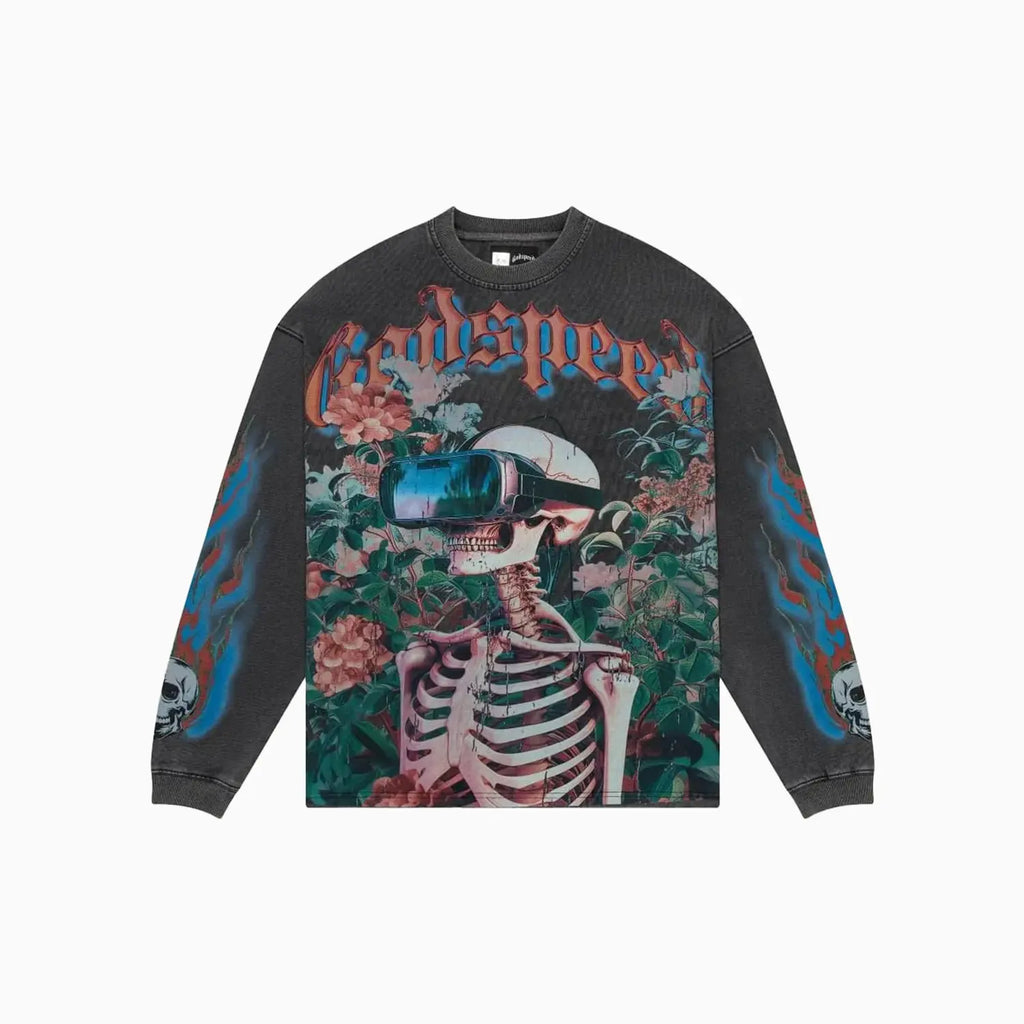 Sudadera de manga larga con estampado floral Vision para hombre
