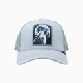 Casquette Trucker Gris Clair Loup Pleine Lune