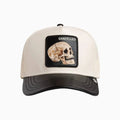 Casquette trucker crâne en similicuir