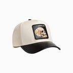 Casquette trucker crâne en similicuir