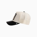 Casquette trucker crâne en similicuir