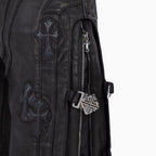 Short à boucle croisée entièrement noir pour homme