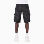 Short à boucle croisée entièrement noir pour homme