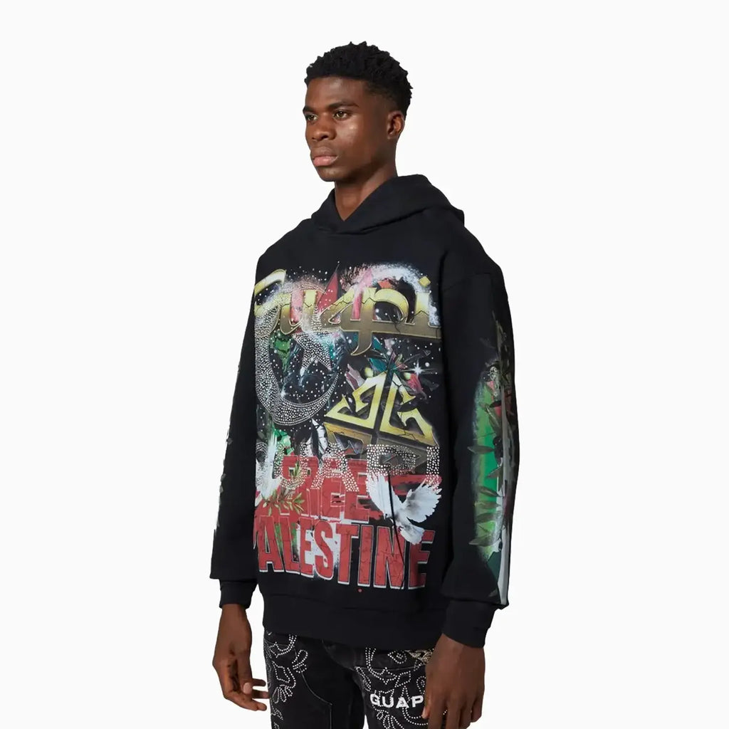 Sudadera negra para hombre "Palestina Libre"