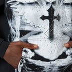 Sudadera con Capucha Negra Heavens Vault para Hombre