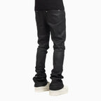 Pantalón de mezclilla negro para hombre con adornos de Icon