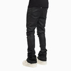 Pantalón de mezclilla negro para hombre con adornos de Icon