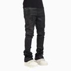 Pantalón de mezclilla negro para hombre con adornos de Icon