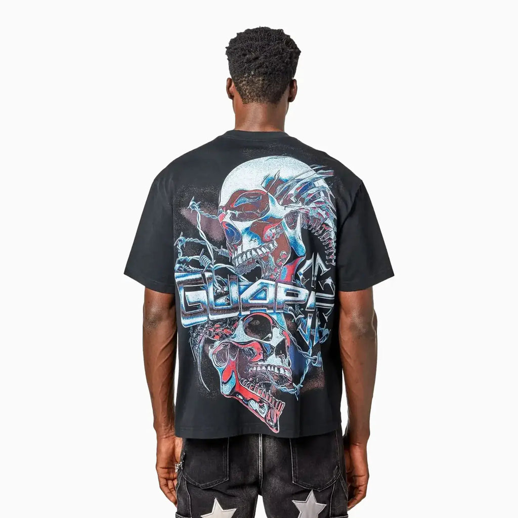 Camiseta de calavera cromada para hombre
