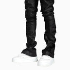 Men's Obsidian Black Icon Stacked Denim Pant