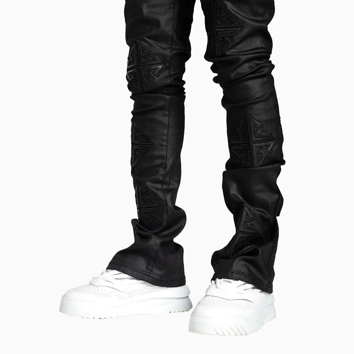 Men's Obsidian Black Icon Stacked Denim Pant