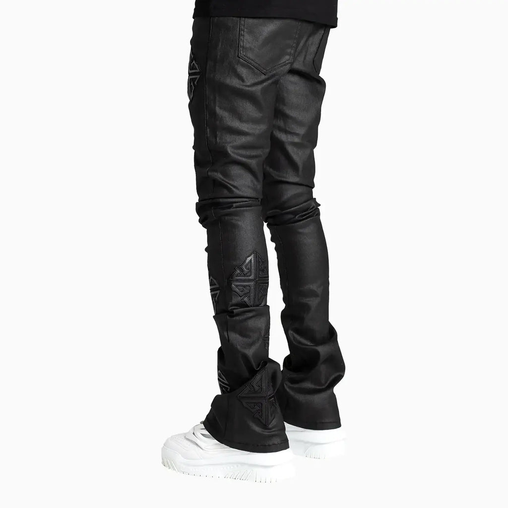 Men's Obsidian Black Icon Stacked Denim Pant