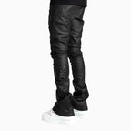 Men's Obsidian Black Icon Stacked Denim Pant