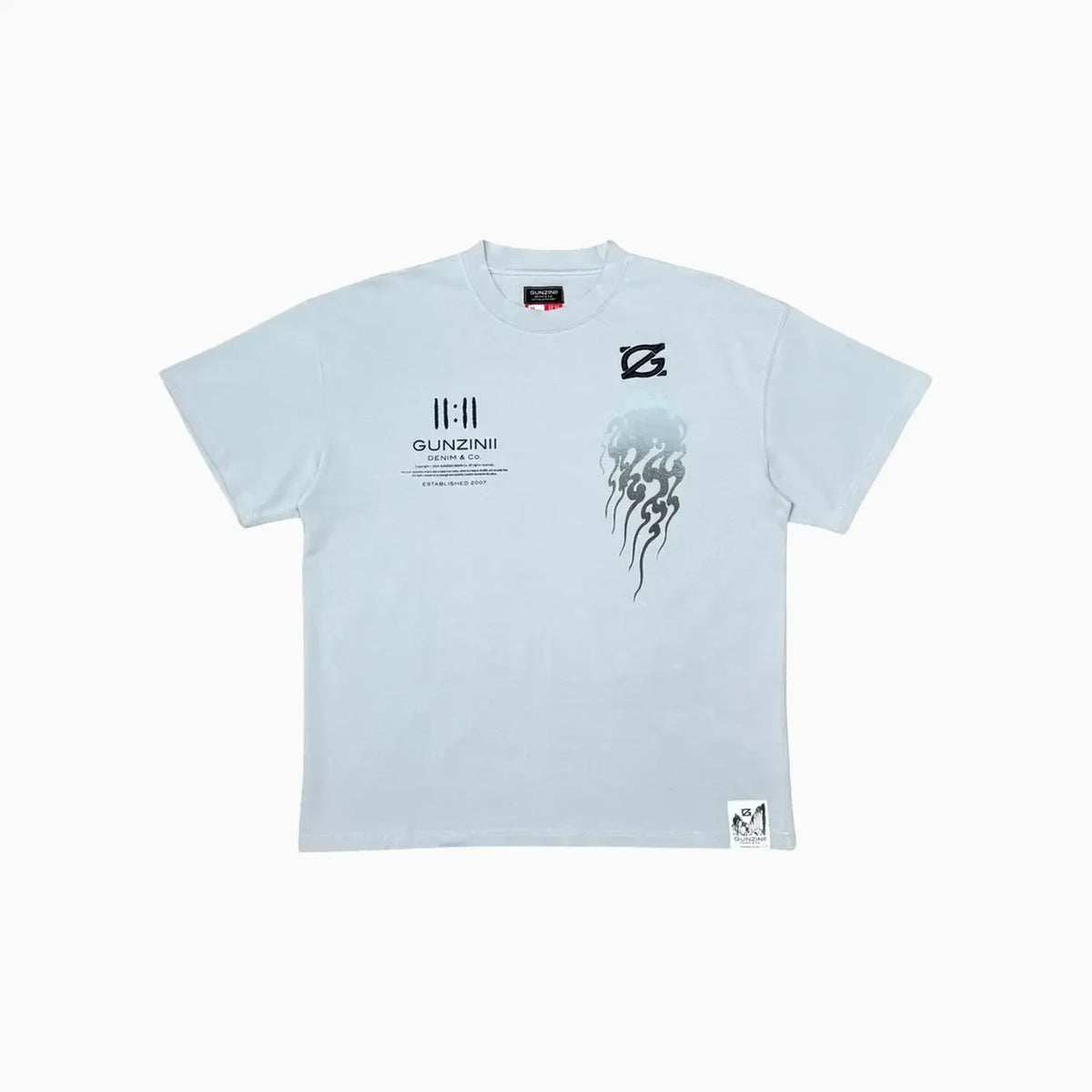 T-shirt flammé teint sur pièce homme