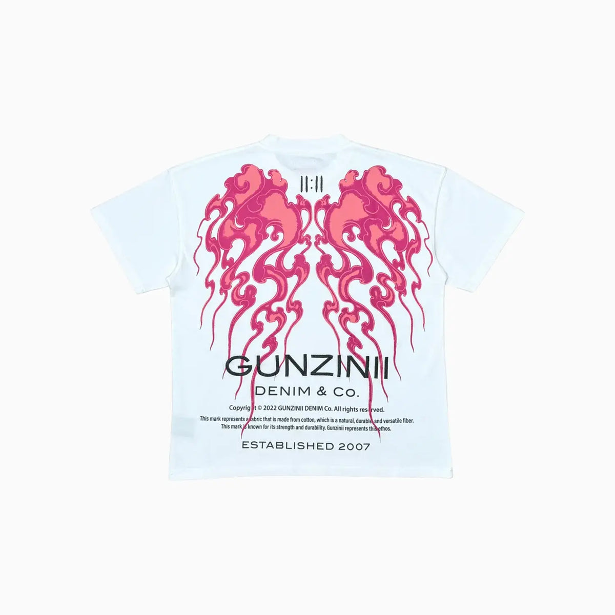 T-shirt teint en pièce effet flammé pour homme