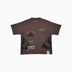 Men's Graphic Moth Print Oversized Streetwear T-Shirt