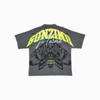 Men's Graphic Moth Print Oversized Streetwear T-Shirt
