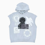 Ensemble short et sweat à capuche sans manches pour homme