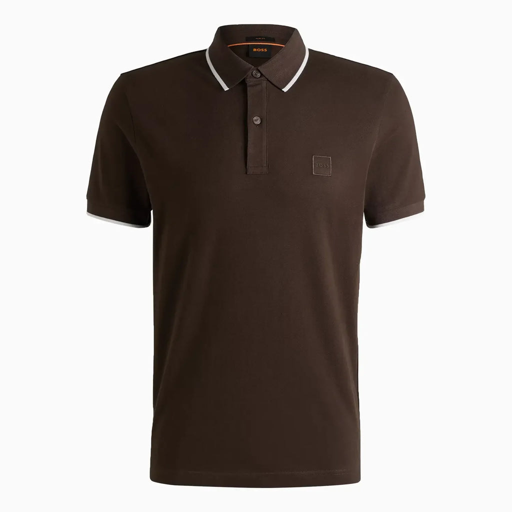 Polo elástico slim fit de algodón para hombre
