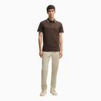 Polo elástico slim fit de algodón para hombre