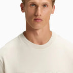 Sweat-shirt homme en coton stretch avec logo en relief