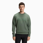 Sweat-shirt homme en coton stretch avec logo en relief