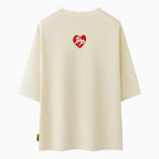 Camiseta vintage roja "Bestia interior" para hombre