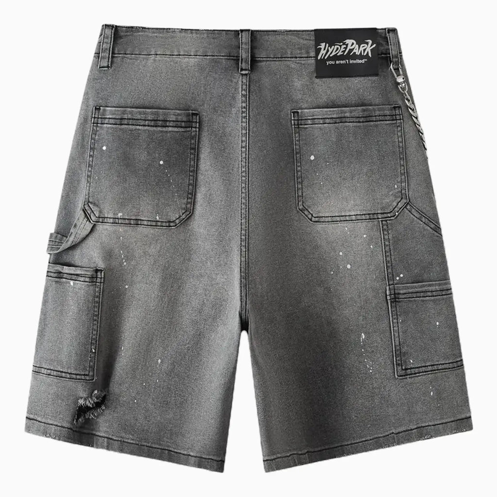 Shorts de travail en jean à double épaisseur pour homme