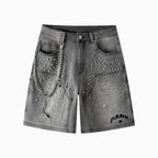 Shorts de travail en jean à double épaisseur pour homme