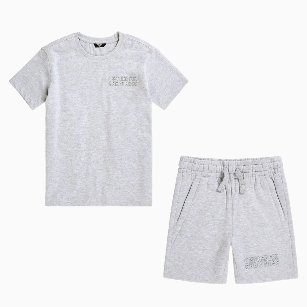 Ensemble T-shirt et short "Destiné à la grandeur" pour enfant