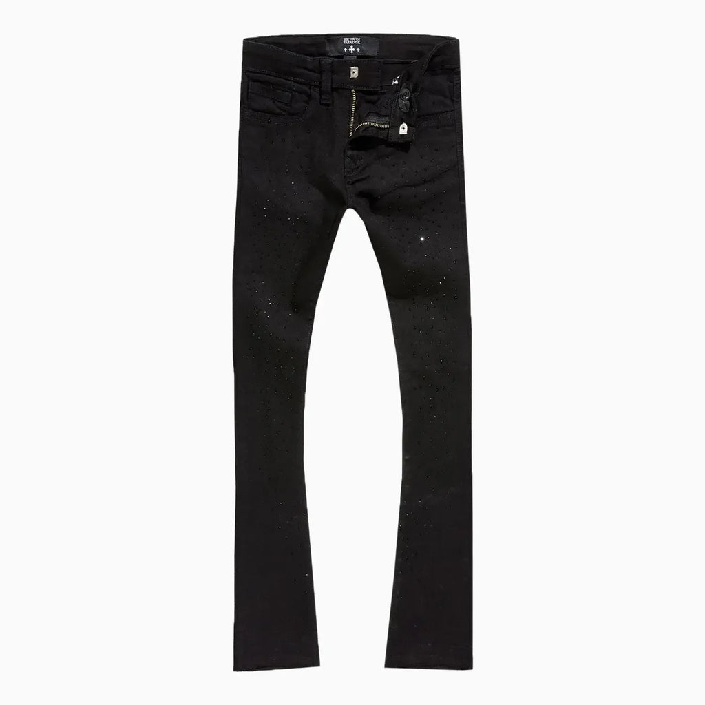 Kid's Super Skinny Stacked Starry Night Denim Pant