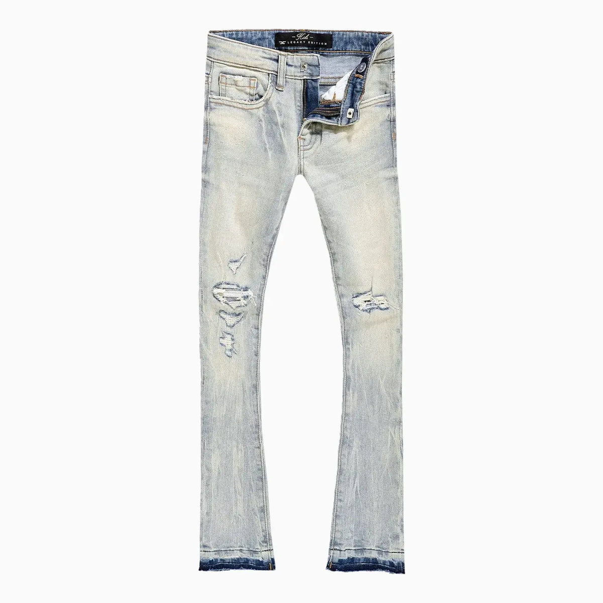 Pantalón de mezclilla apilado para hombre